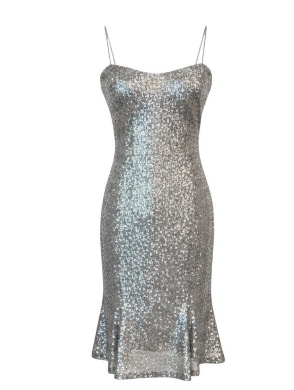 Banana Republic Silver L'Wren Scott Collection Sequin Wiggle Dress, NWT, 2 Tall